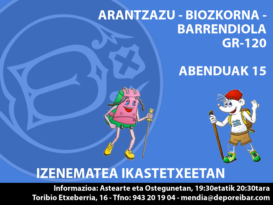 Abenduak 15: Haurren irteera: Arantzazu – Biozkorna – Barrendiola (GR-120)